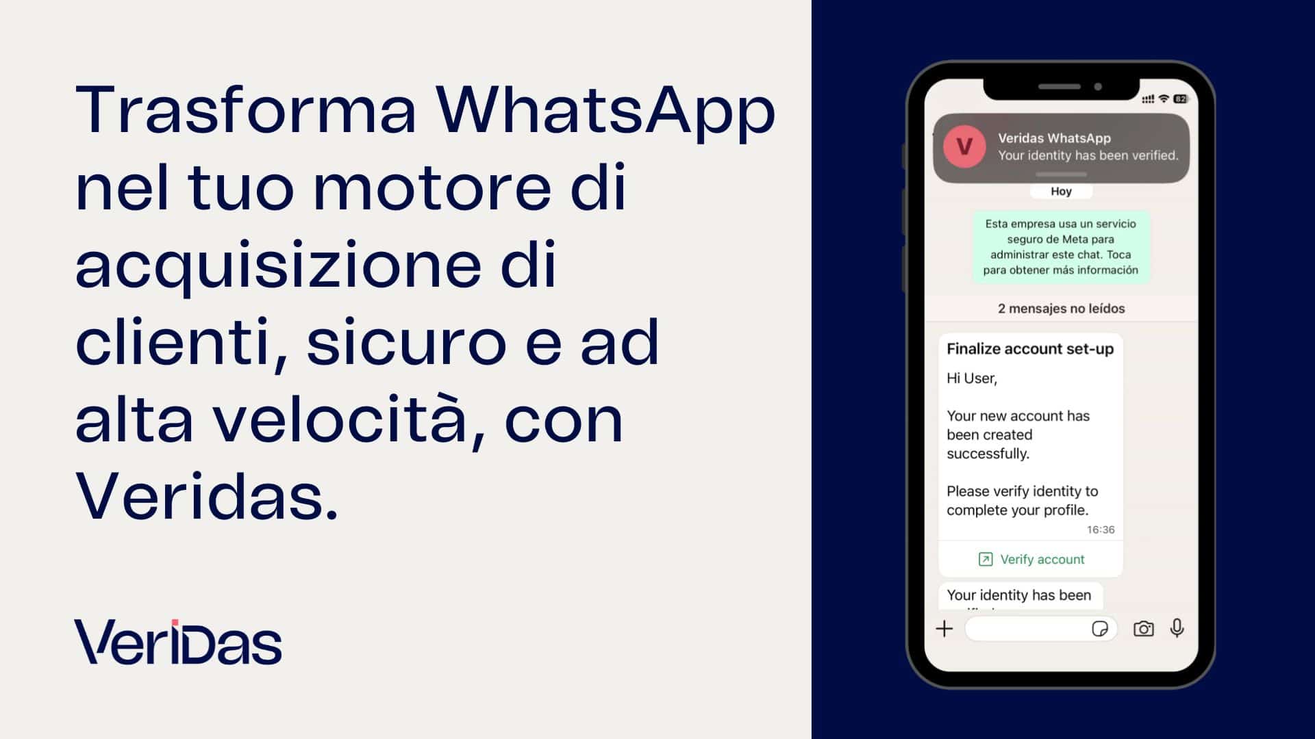 verifica dell'identità WhatsApp