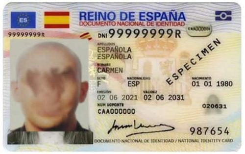 falsificación del documento de identidad