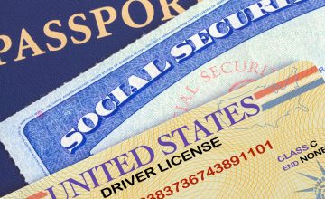 Multiple U.S. identity documents: passport, social security card and driver license